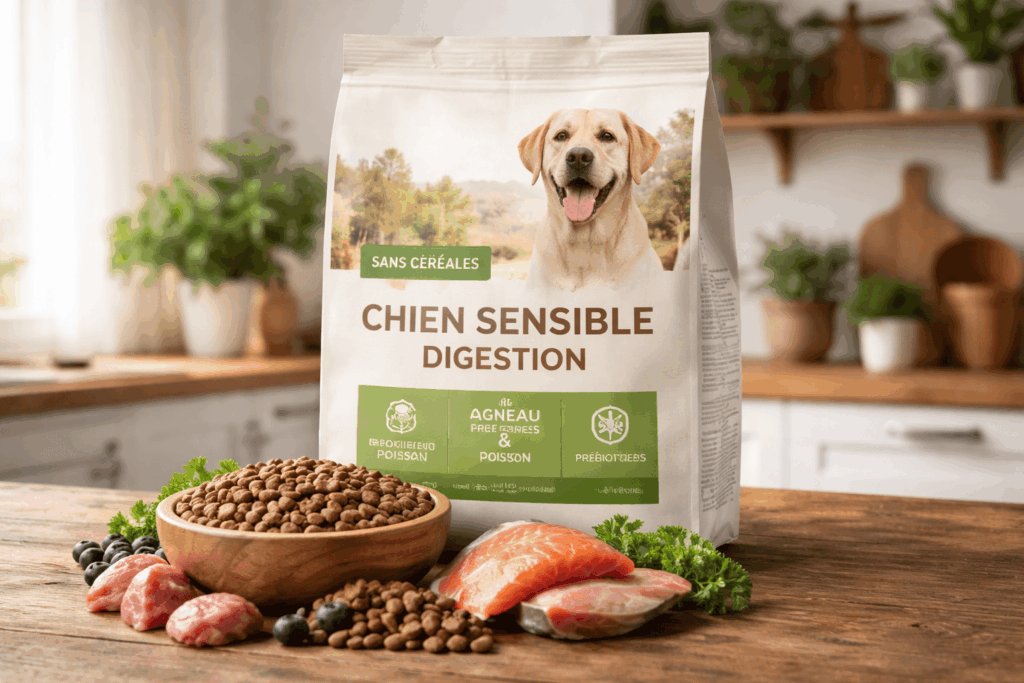 Comment choisir les meilleures croquettes chien digestion sensible