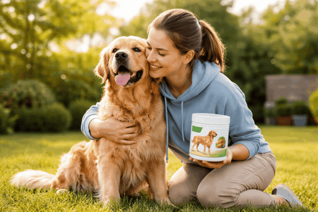 un chien en bonne santé grace au meilleur complément alimentaire