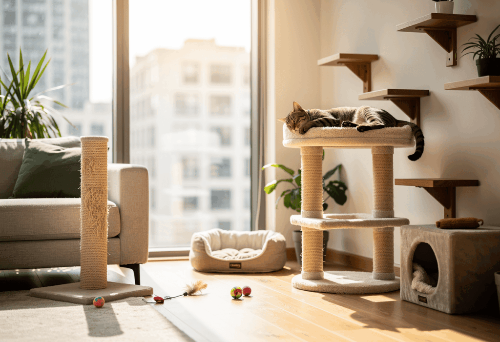 Comment rendre un appartement agréable pour un chat