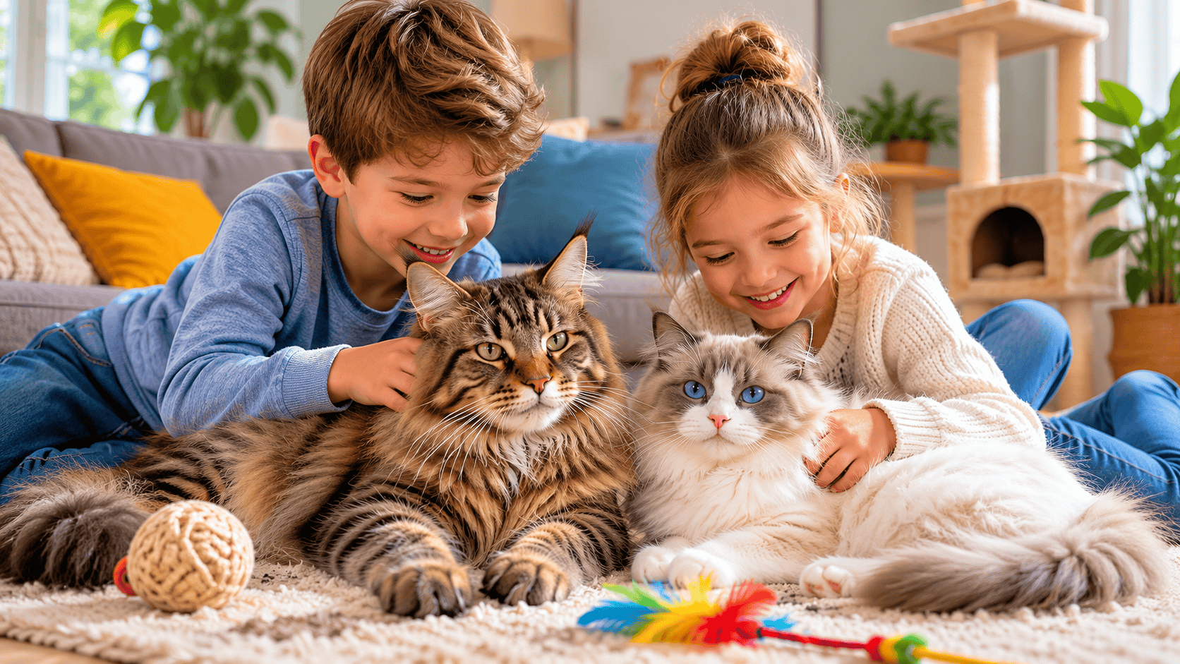 Les meilleures races de chats pour les enfants