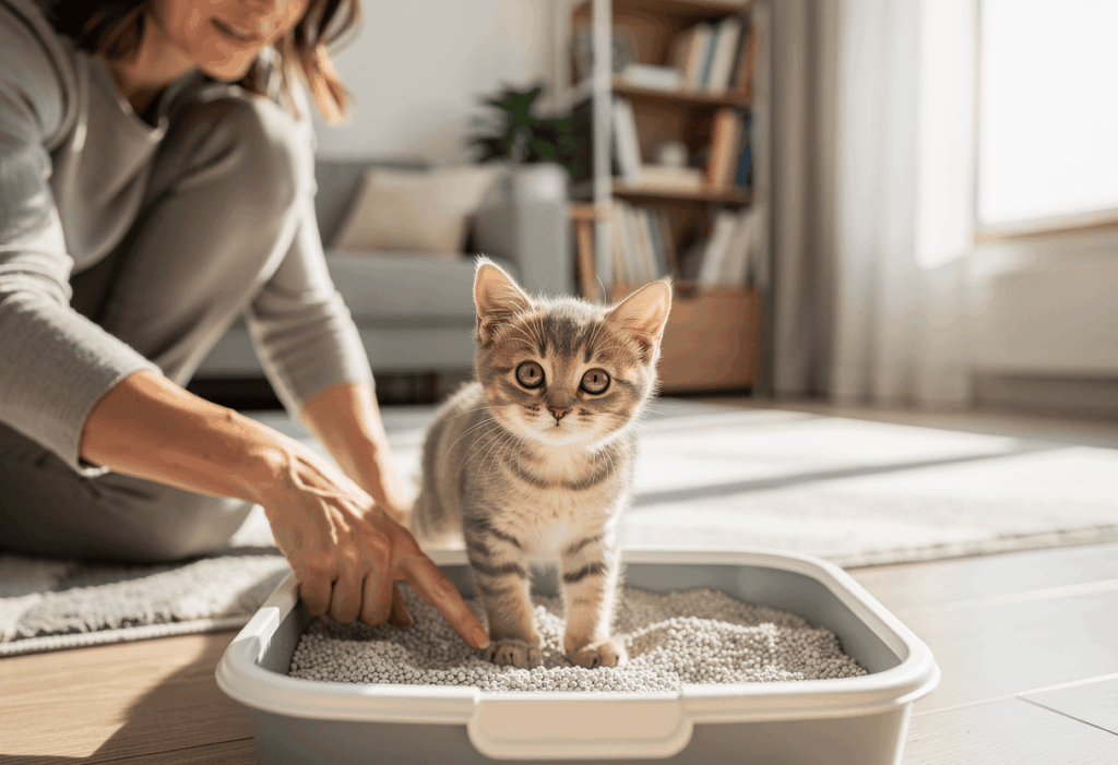 Comment apprendre la litière à un chaton