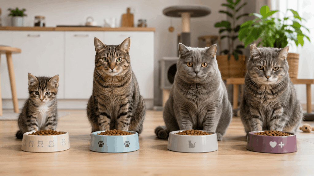Les croquettes selon l'âge et le profil du chat