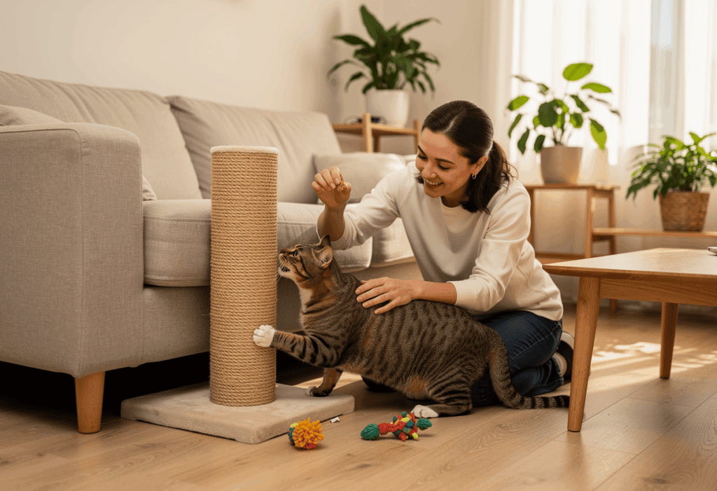 Les solutions complémentaires si votre chat continue à griffer