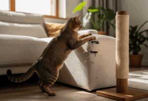 Pourquoi mon chat fait-il ses griffes partout