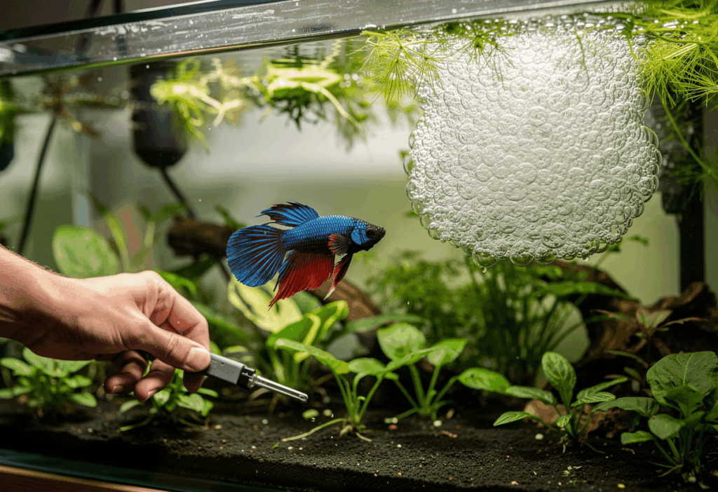 Faut-il laisser le nid de bulles dans l’aquarium