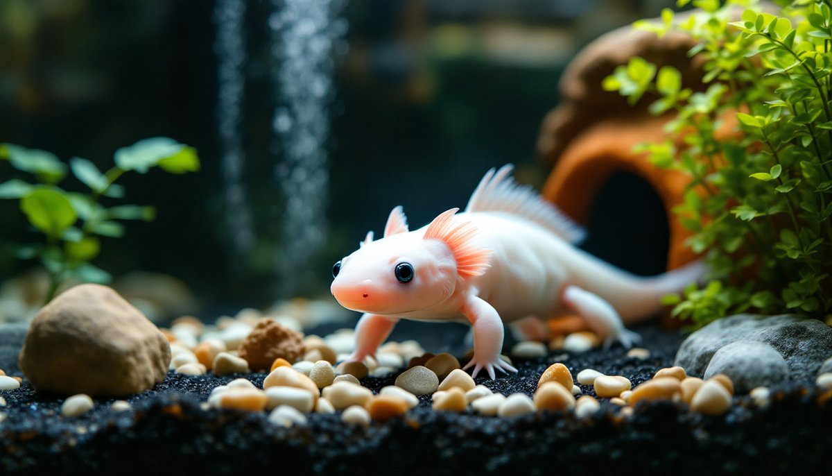 illustration quel aquarium pour un axolotl