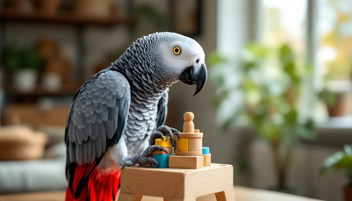 illustration un perroquet gris du gabon est-il un bon animal de compagnie